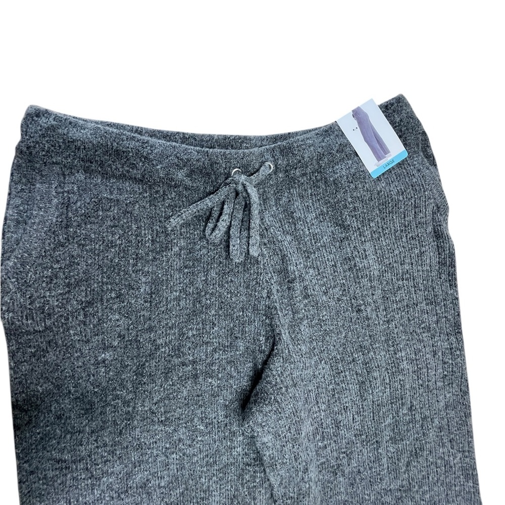 DKNY JOGGERS WOMENS SIZE LARGE HEATHERED GREY CASUAL PANTS CASHMERE BLEND - Picture 4 of 12